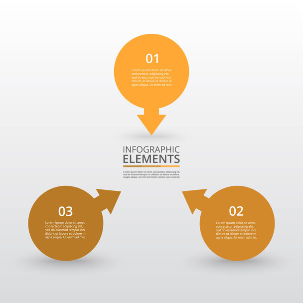 Infographic design elements for your business data with 3 options, parts, steps or processes. - Vettoriali, immagini