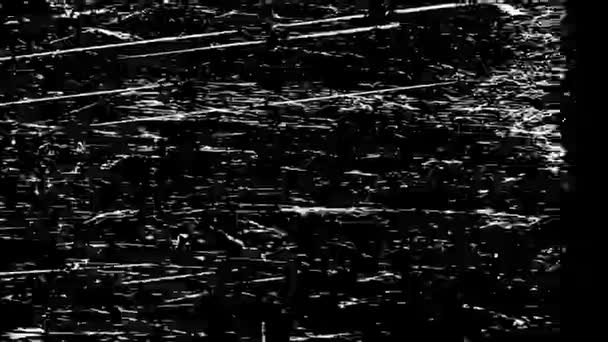 Abstract crumpled black paper with rough damaged folds. Old packing cardboard. Dust and scratches. Light movement. Dramatic texture halloween. - Footage, Video