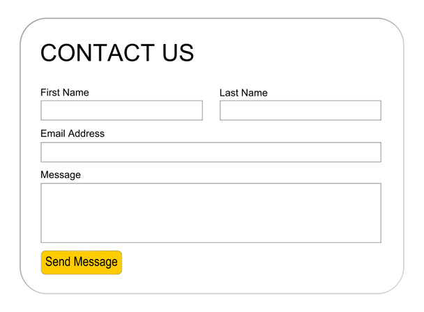 biały Formularz kontaktowy lub formularz kontaktowy ilustracja - Zdjęcie, obraz