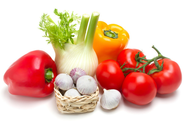 Gemüse auf weißem Bachgrund - Foto, Bild
