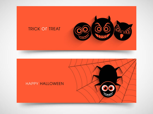 Banner web o encabezado de Halloween. - Vector, Imagen
