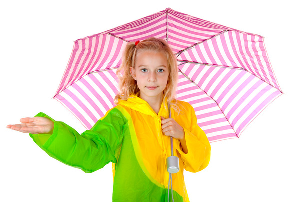 Girl feel if it is raining - Φωτογραφία, εικόνα