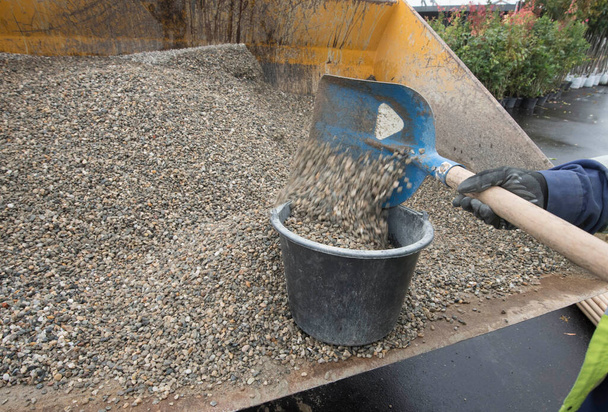 extraction de sable et de gravier pour l'industrie de la construction - Photo, image