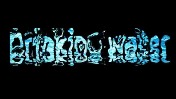 4 K reflectie vervagen water abstracte verspreiding merk en transformeren drinkwater tekst - Video