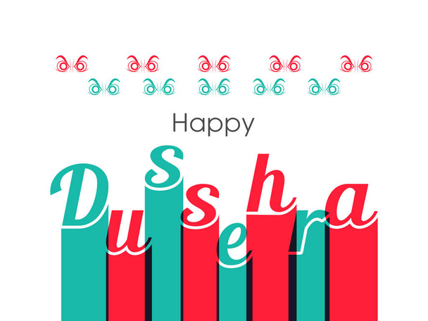 Hindu halk festivali için Mutlu Dussehra 'nın canlandırması. - Vektör, Görsel