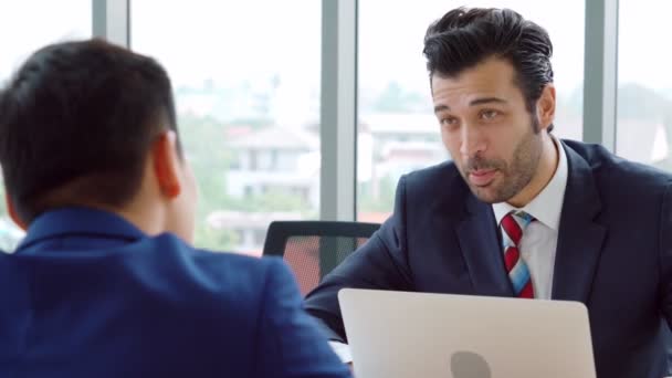 Job seeker in job interview meeting with manager - Footage, Video