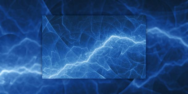 Rayo azul, diseño de plasma abstracto - Foto, imagen