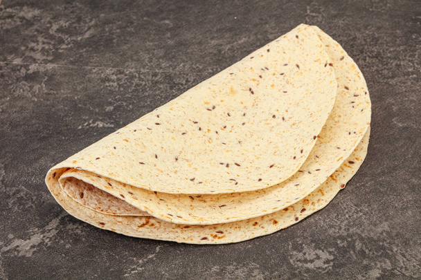 Mexican cuisine - Tortilla thick bread with cereal - Photo, Image