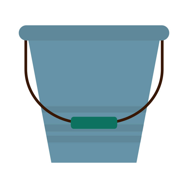 garden bucket icon, flat style - Vector, Image