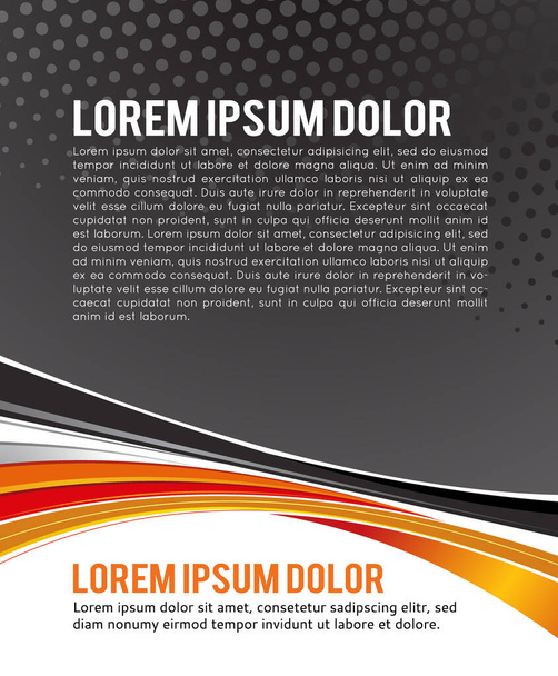 Abstract background with wave - brochure design or flyer - Vetor, Imagem