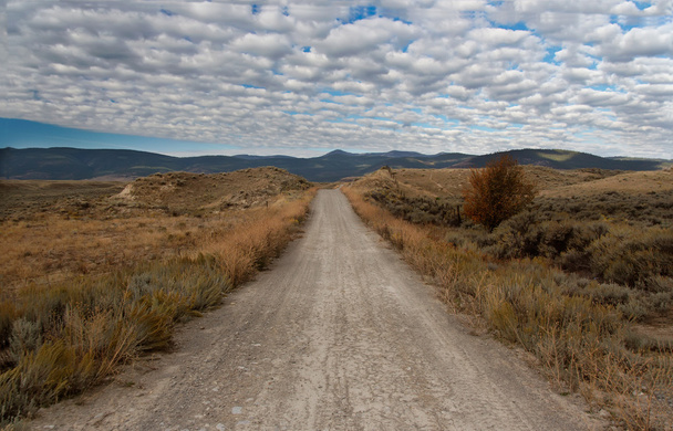 Estrada não pavimentada em Montana
 - Foto, Imagem