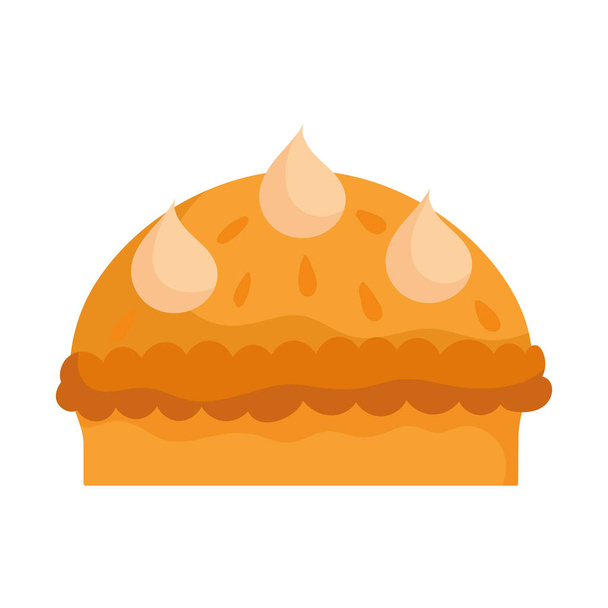 doce bolo sobremesa comida design ícone isolado - Vetor, Imagem