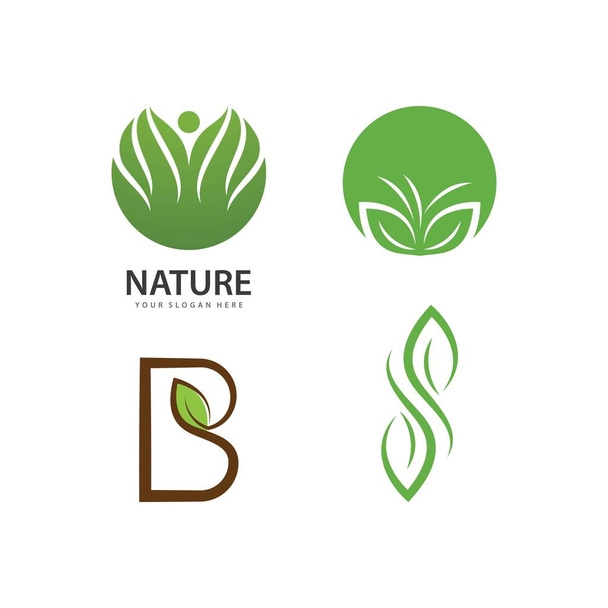 Projekt logo ilustracji zdrowia ekologicznego - Wektor, obraz