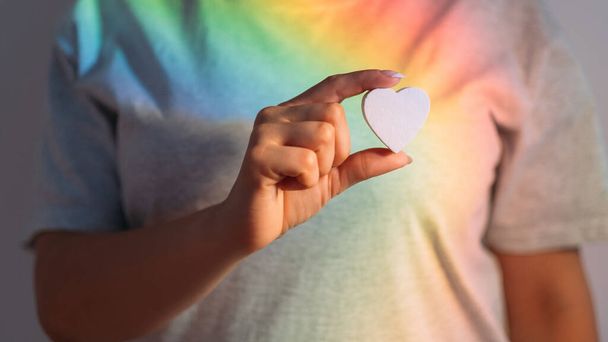 love symbol peace freedom heart hippie rainbow - Valokuva, kuva
