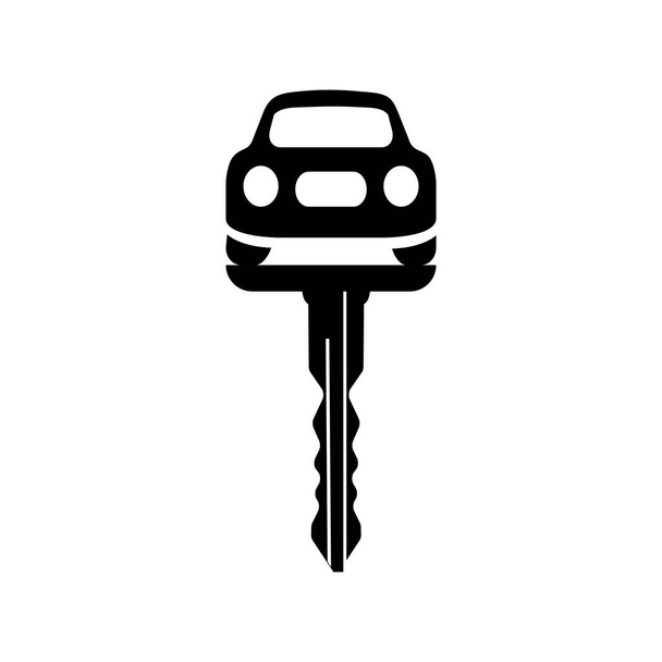 車のキーアイコン。シンボルアイコンのロックベクトル保護と安全標識。イラスト - ベクター画像