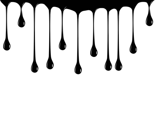 Paint dripping. Dripping liquid. Paint flows. Flowing liquid. Paint splatter vector - Vector, Image
