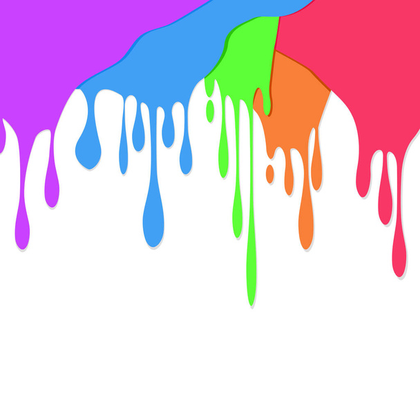 abstract background splashing paint. Paint colorful dripping background vector - Vector, Image