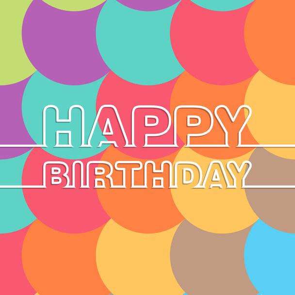 Illustration of happy birthday with beautiful calligraphy. - Vector, imagen