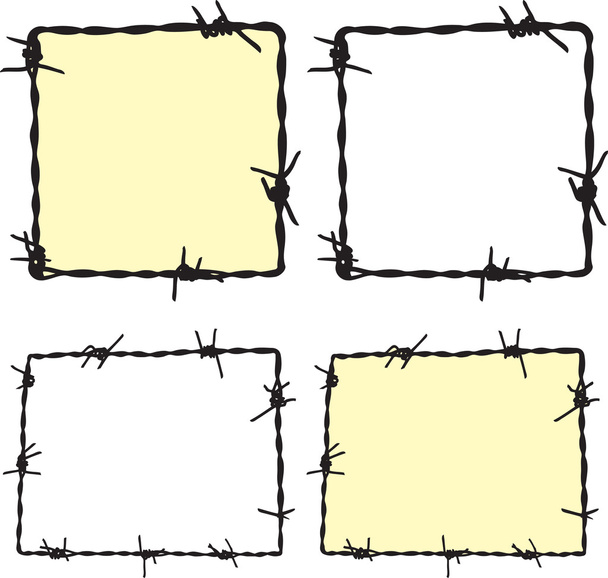 Barbwire frame - Vector, Image