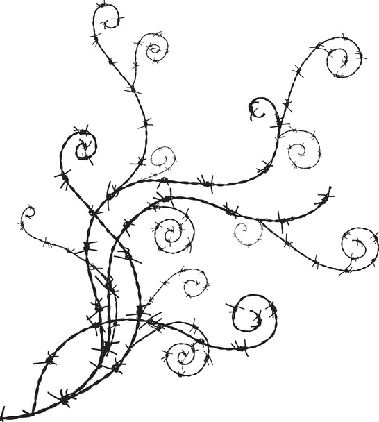 prikkeldraad ornament - Vector, afbeelding