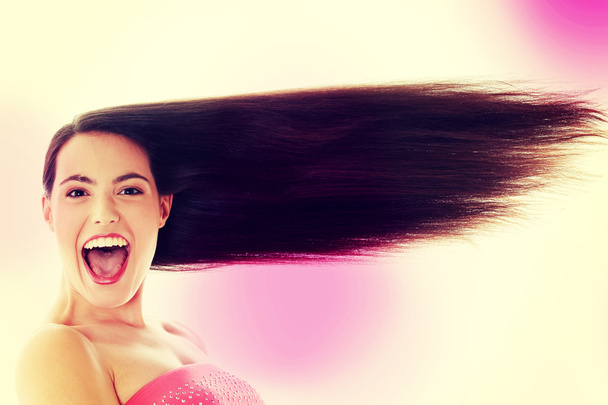 Woman with long hairs - Foto, Imagen