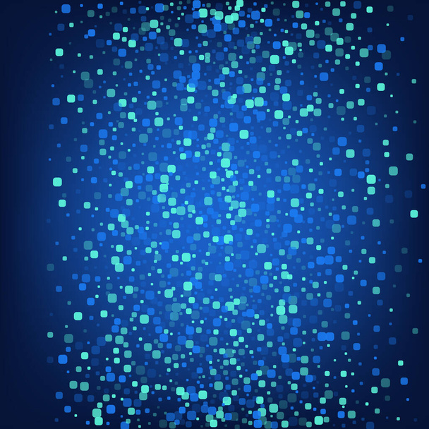 Turquoise Confetti Flying Blue Vector Background.  - Διάνυσμα, εικόνα