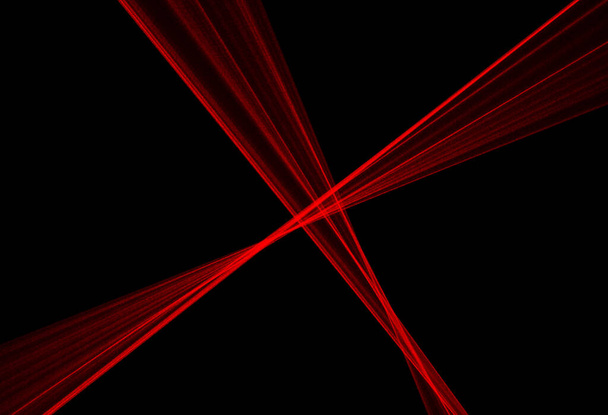 Absztrakt piros vonalak által rajzolt fény egy fekete háttér. Lézervonalak - Fotó, kép