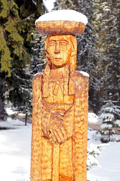 houten standbeeld, Slowakije - Foto, afbeelding