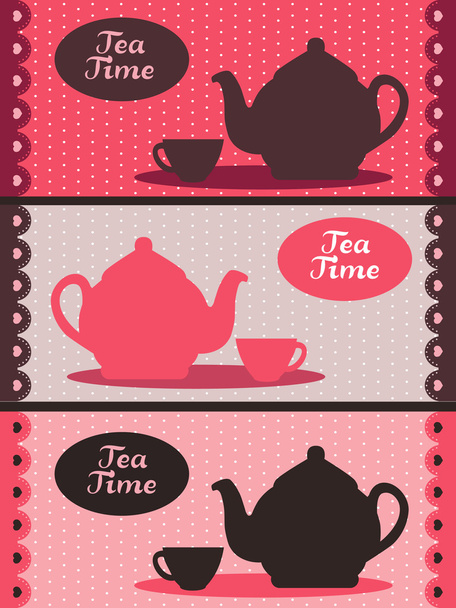 Teekannen-Banner - Vektor, Bild
