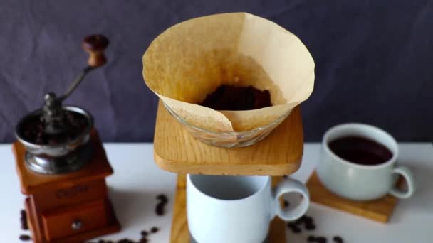 Giet over koffie zetten, zwarte koffie - Video