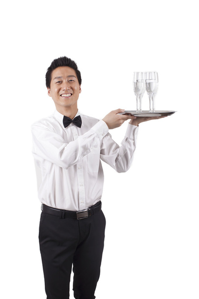 Офіціант з пляшкою вина
 - Фото, зображення