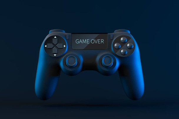 Spel pad met "game over" op het scherm, 3d rendering. Digitale computertekening. - Foto, afbeelding