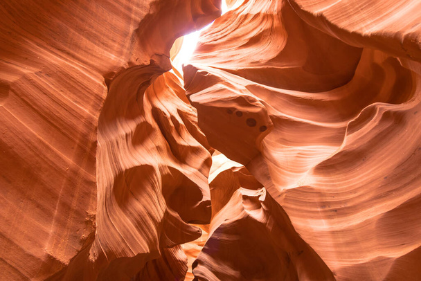 Antelope Canyon on Navajo land east of Page, Arizona. It is a slot canyon in the American Southwest. Lower Antelope has narrow slots and carved shoots. - Photo, Image
