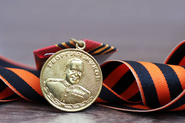 Samenstelling van Victory Day Orders medailles Retro - Foto, afbeelding