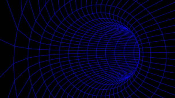 Túnel abstracto. Vector wormhole malha 3DCorredor - Vetor, Imagem