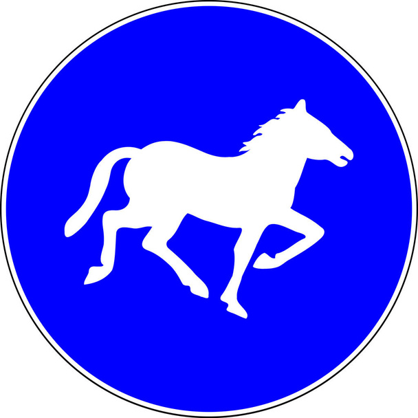 Синий дорожный знак - Фото, изображение
