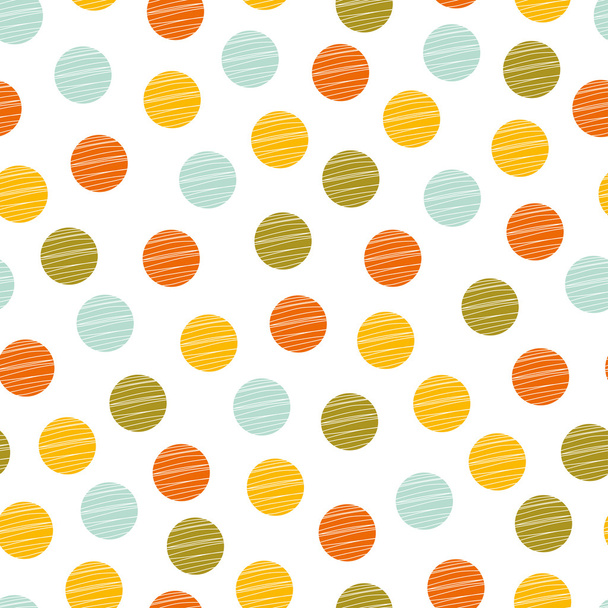 Seamless pattern, polka dot fabric - Wektor, obraz