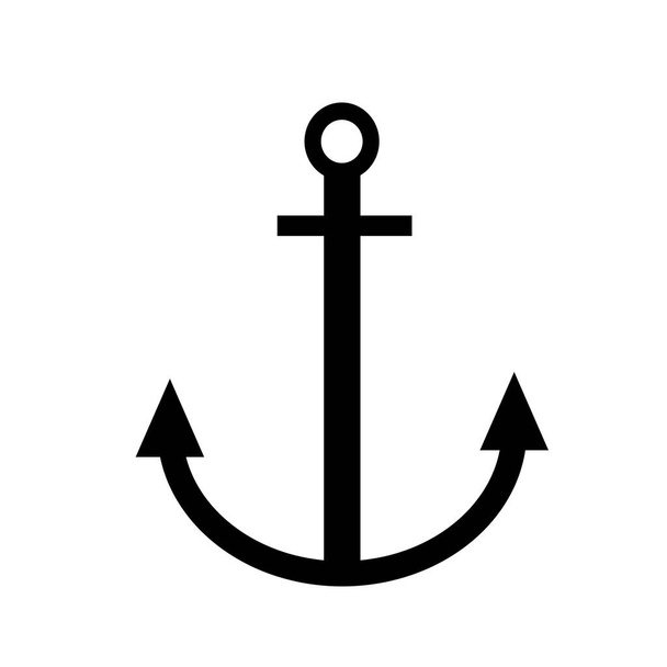 Ankkuri ikoni logo Merellinen meri meri meri vene havainnollistus symboli - Valokuva, kuva