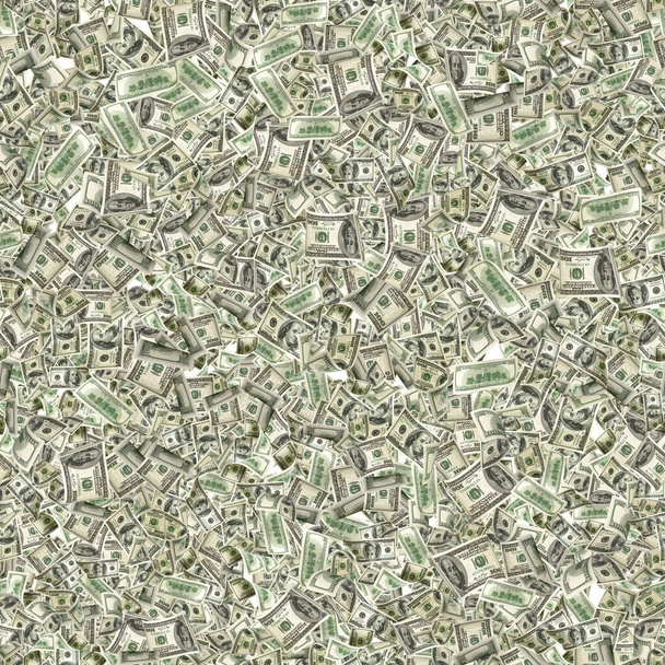 Nahtloser Geldfluss. Dollarschein. WashingtonAmerikanisches Bargeld. Usd Geld isoliert auf weißem Hintergrund - Foto, Bild