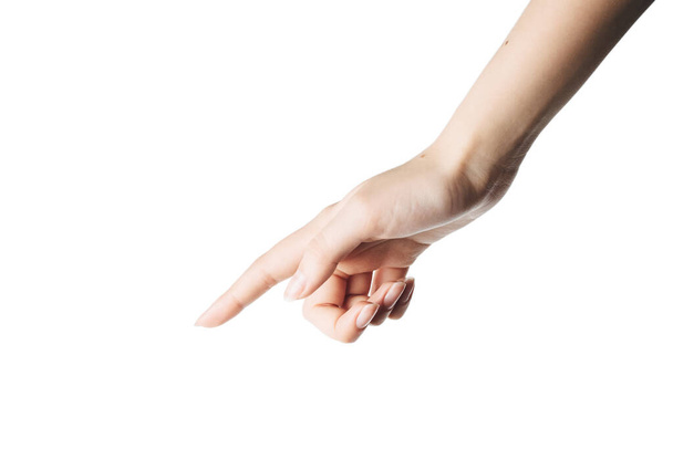 γυναικείο χέρι με όμορφα λεπτά δάχτυλα - Φωτογραφία, εικόνα