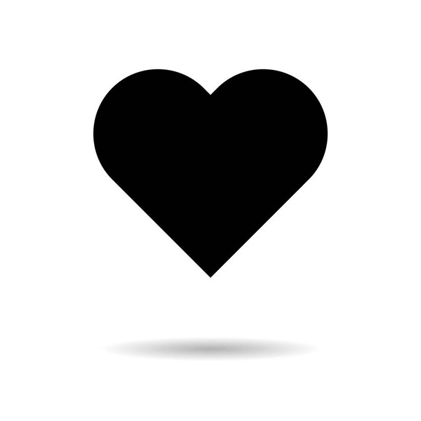 Social heart, love, like symbol for web. Media button sign, flat design isolated network media . - Vector, imagen