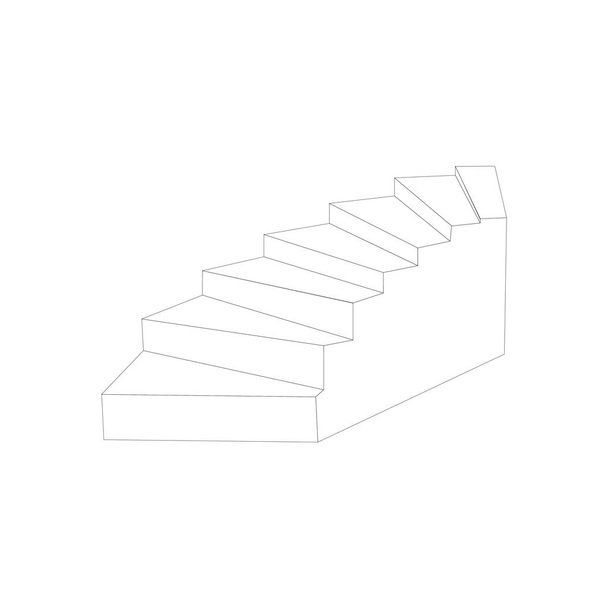 escalier logo illustration de stock design - Vecteur, image
