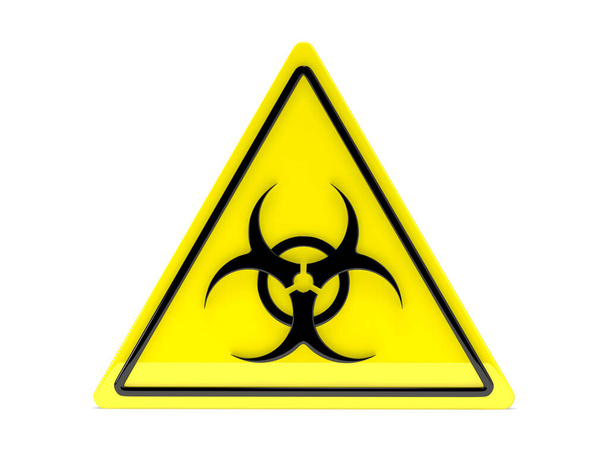 Biohazard symbol sign 3d rendering - Foto, Bild