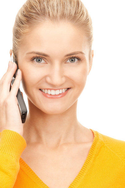 Happy woman with cell phone - Photo, image