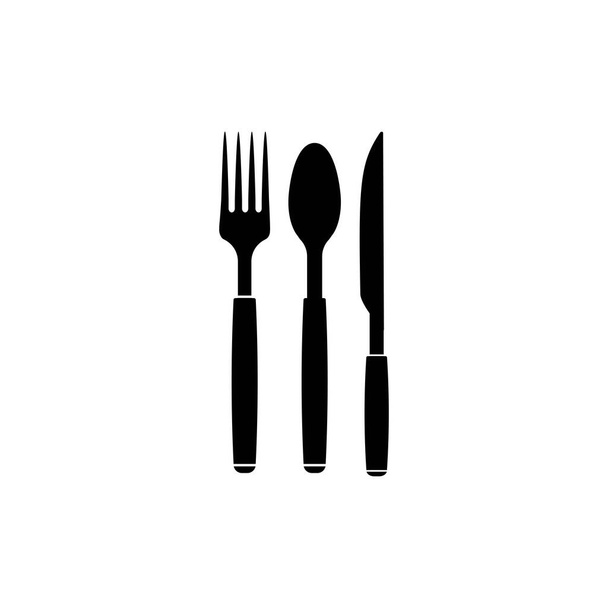 lepel vork mes logo illustratie ontwerp - Vector, afbeelding
