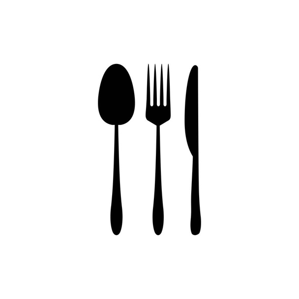 lžíce vidlice nůž logo ilustrační design - Vektor, obrázek