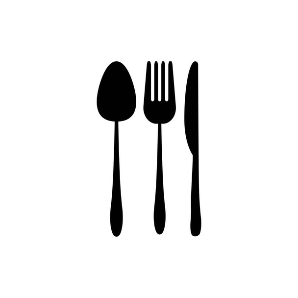 cuillère couteau fourchette logo illustration design - Vecteur, image