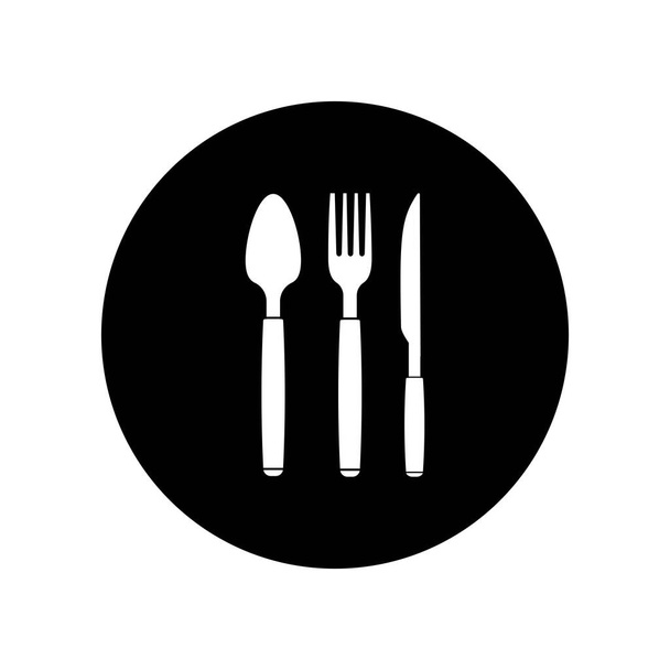 łyżka widelec nóż logo ilustracja projekt - Wektor, obraz