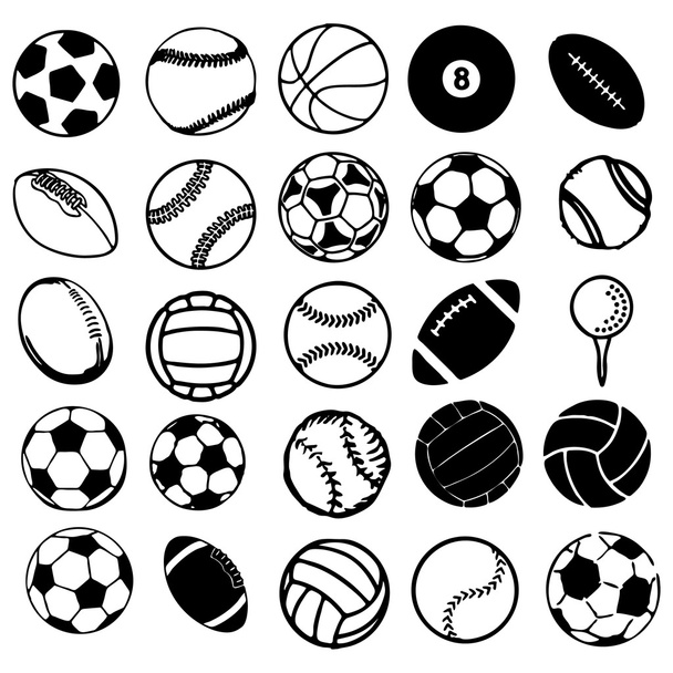 Спортивная векторная иллюстрация Set Ball
 - Вектор,изображение