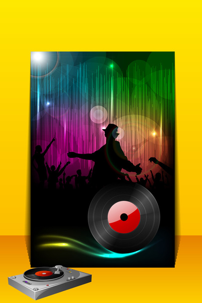 DJ Party Poster - Vector, imagen
